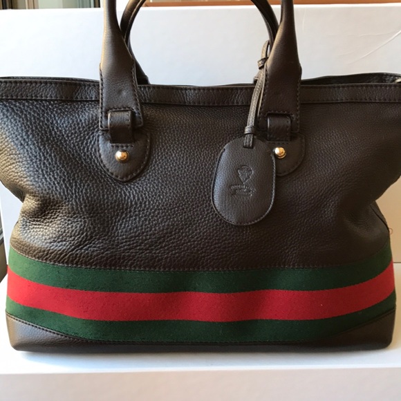 Gucci luggage overnight weekender! Leather! Rare! - Picture 5 of 7
